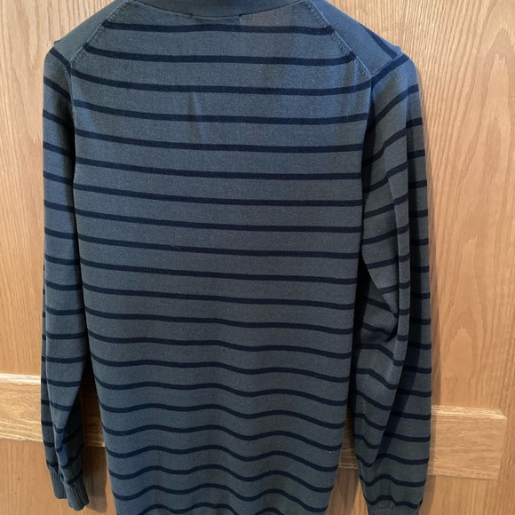 Diesel Cotton Cardigan. Black and dark Khaki stripe Size Small - Picture 6 of 7